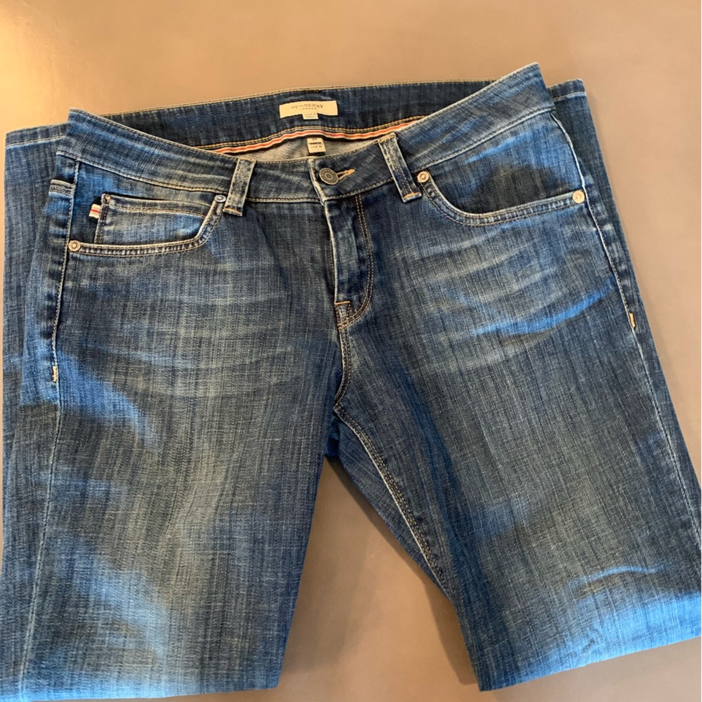 Burberry Women's Blue Straight Leg Jeans